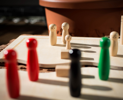 Bild: Aufstelllung mit Figuren
